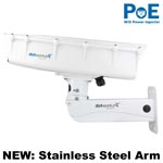 Dotworkz S-Type Heater Blower Camera Enclosure and Stainless Steel Arm IP66 with PoE and No Power Injector (ST-HB-POE-WO-SS)