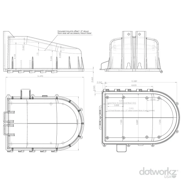 D2 Drawing - PTZ Security Camera Housing