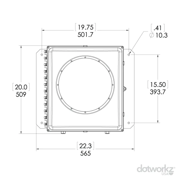 HD12 Drawing - PTZ Security Camera Housing