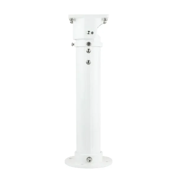 Security Camera Housing Extendable Tubular Mount with Stainless Steel Pan Tilt Knuckle