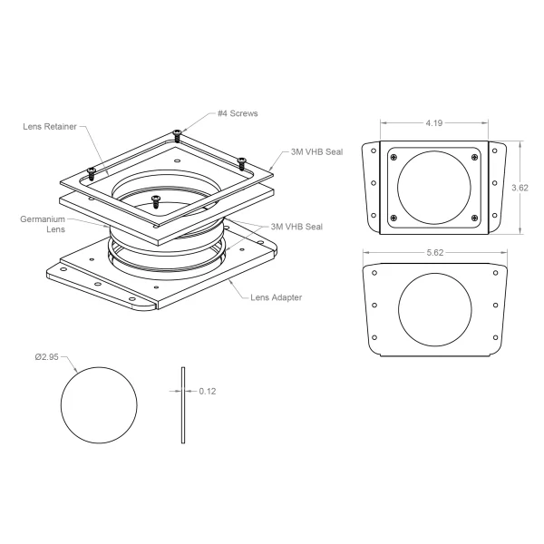S-Type Germanium Lens Adapter Assembly (3 Inch)