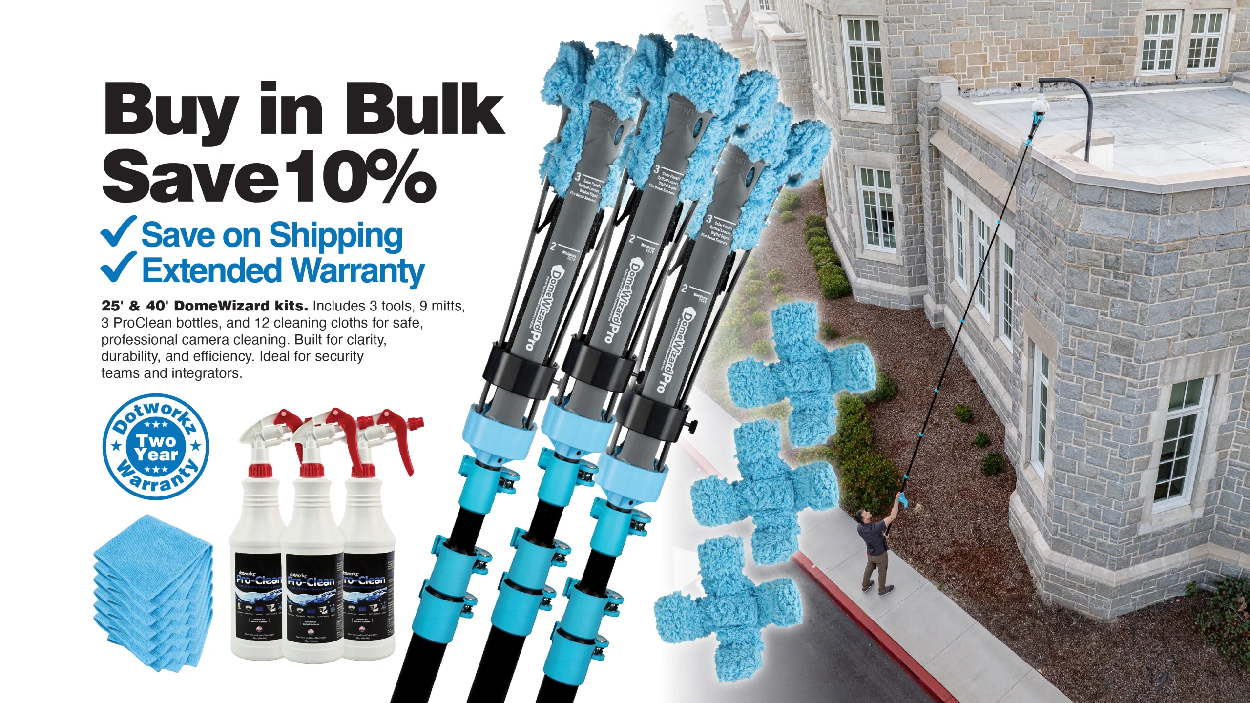 DomeWizard Security Camera Cleaning Tool Bundle Kit